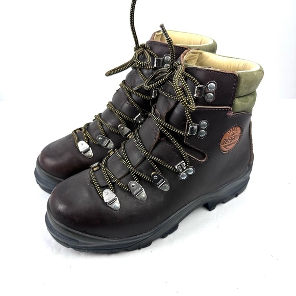 Asolo Other - Asolo Vintage Hiking Boots Mens 7 Womens 8.5 Brown Leather Lace Up Heavy Duty